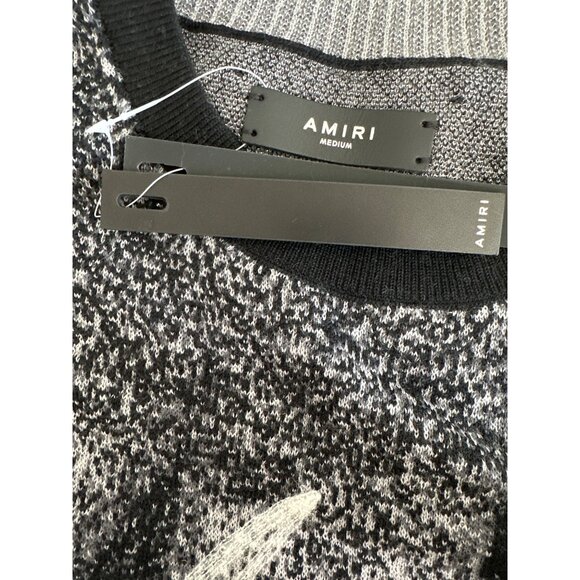 Amiri Spotlight Crewneck in Black Medium New Mens Wool Knit Sweater - Picture 9 of 15